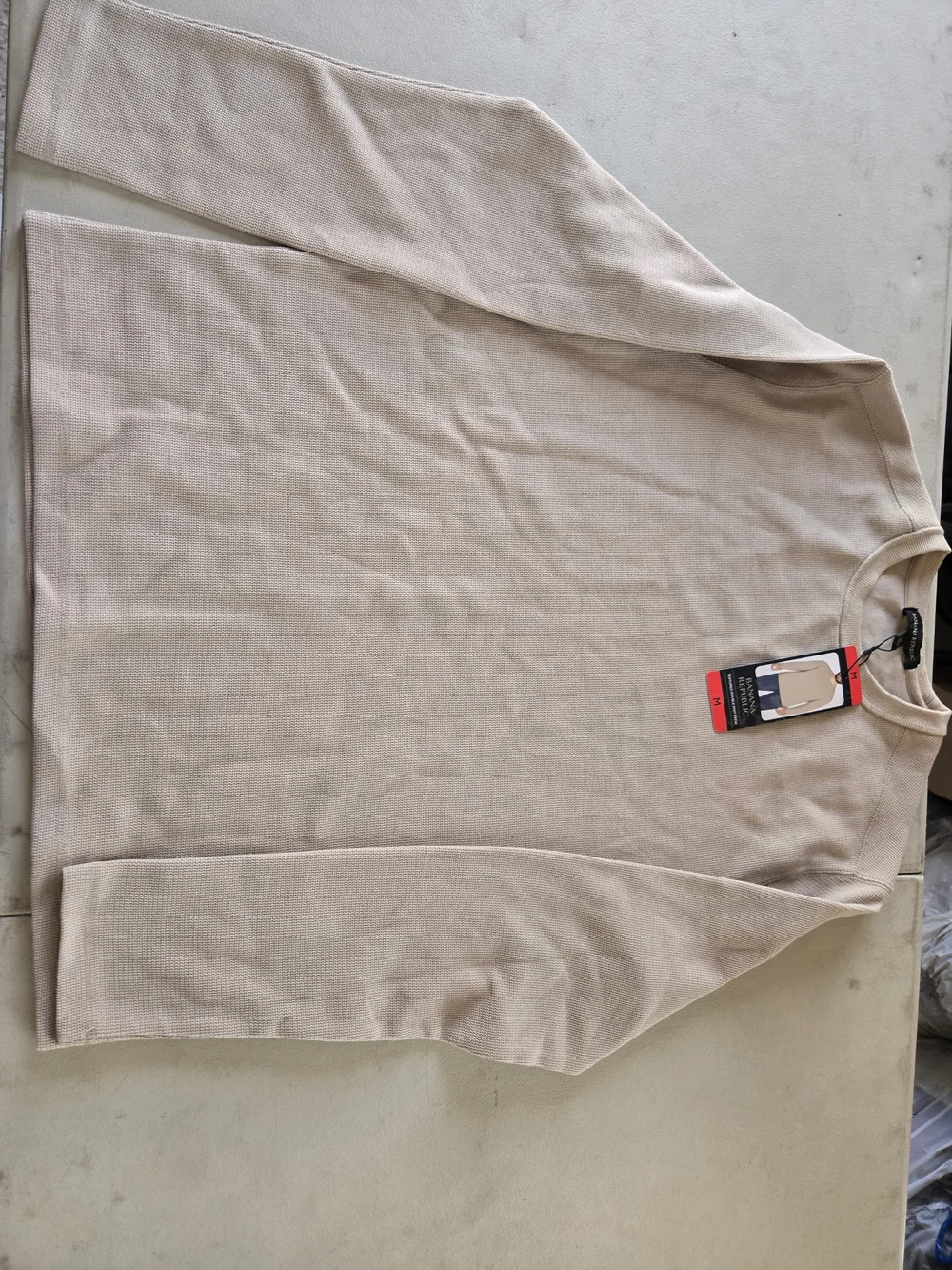 Light Beige Long Sleeve Thermal Top